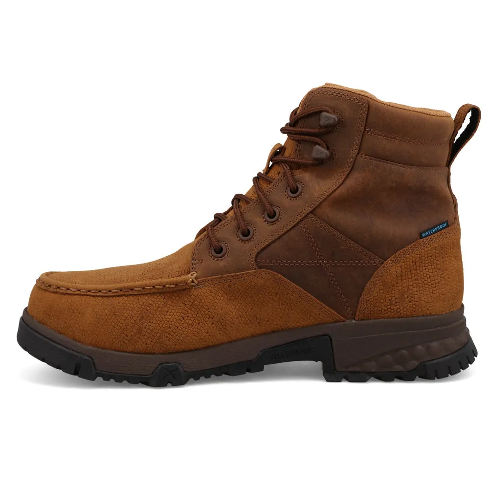 Twisted X 6″ Work Boot Amber Brown / Distressed Saddle